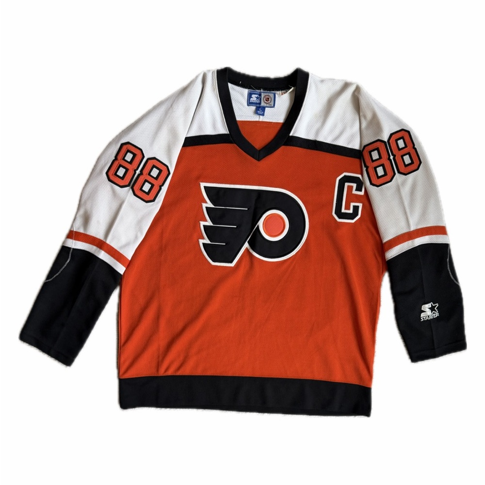 Vintage 90s Starter Philadelphia Flyers Eric Lindros NHL Jersey — Size Large